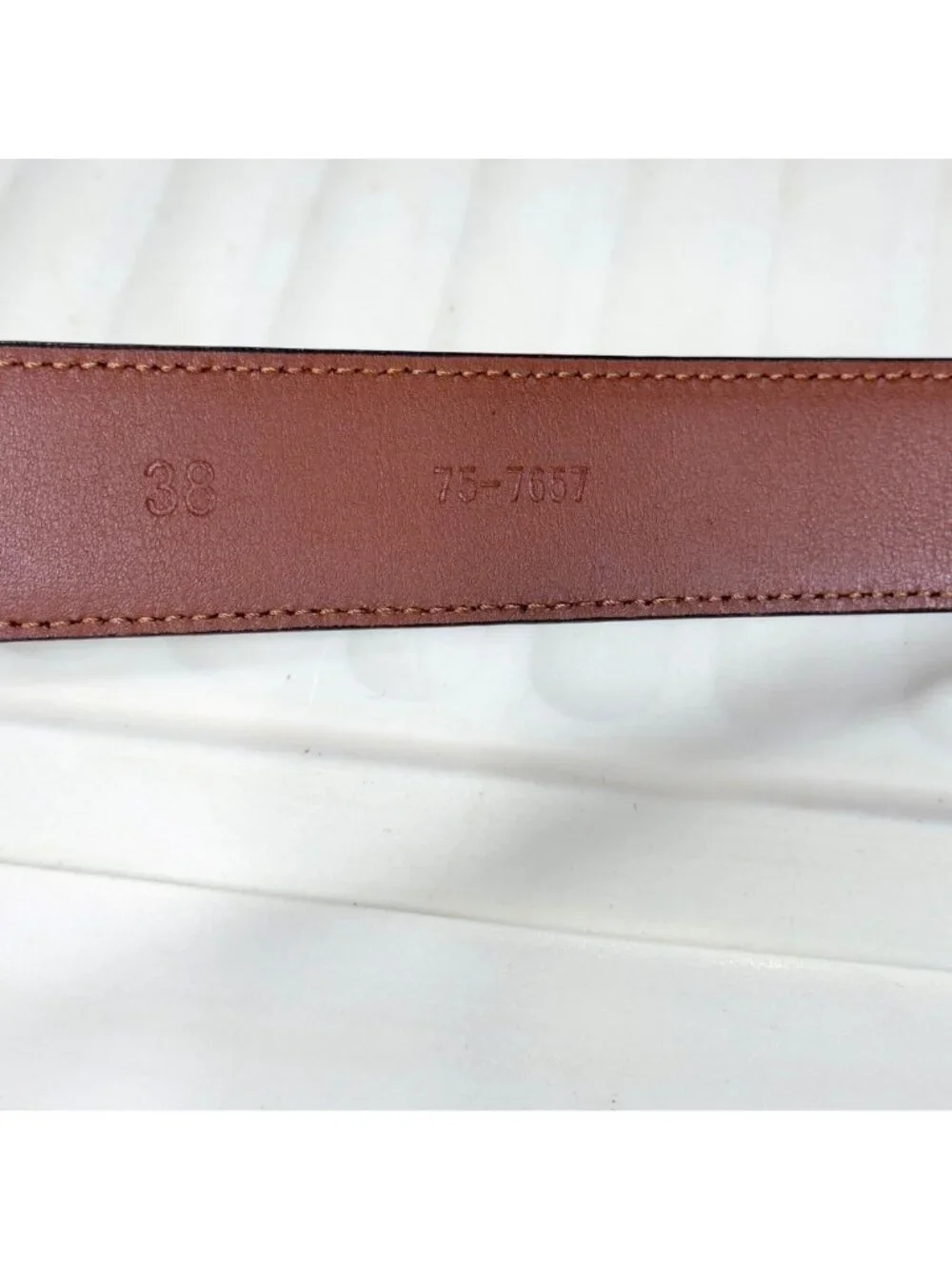 Johnston Murphy Men’s Dress Belt Black Leather Silver-Tone Buckle Size 38